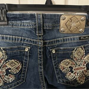 Miss Me Blue Jeans with Embroidered Details